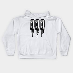 Dripping tone vacuum tubes Kids Hoodie